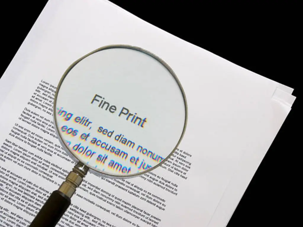 fine print